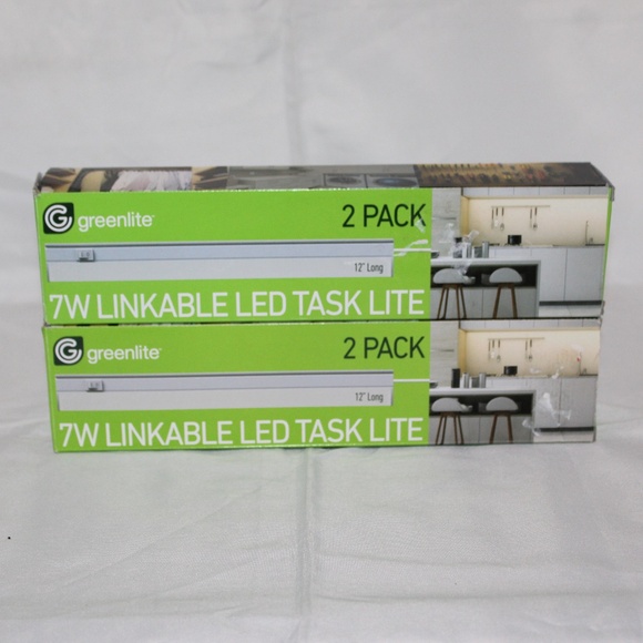 greenlite 2 pack(2) 7w Linkable LED Task Lite.  Set of 4 - Picture 1 of 6